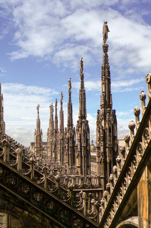 Italia día 3, Milán, Terraza del Duomo