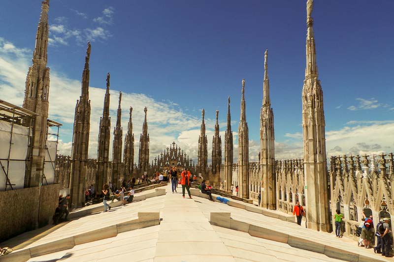 Italia día 3, Milán, Terraza del Duomo